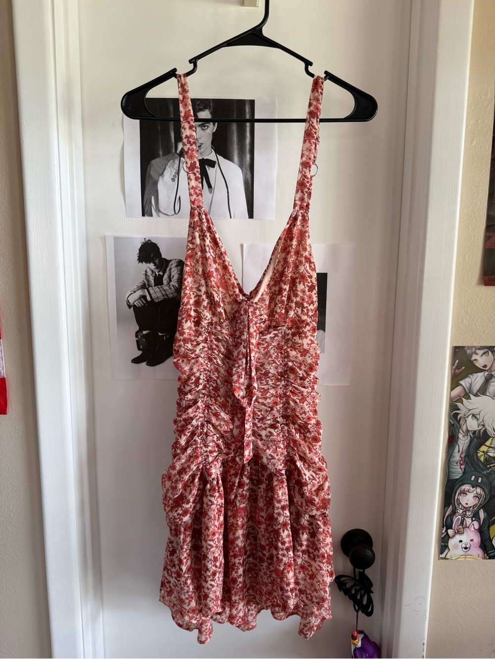 Forever 21 Red Floral Ruffle Mini Dress